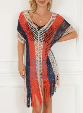 Tassel Crochet Beach Cover Up