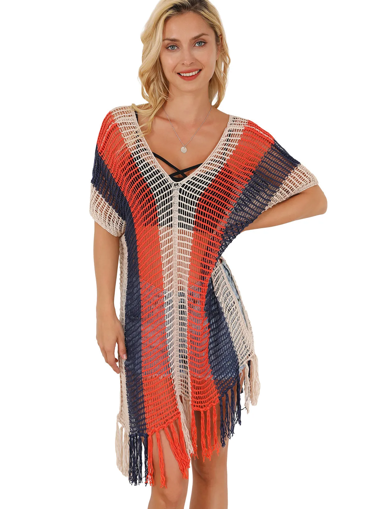 Tassel Crochet Beach Cover Up
