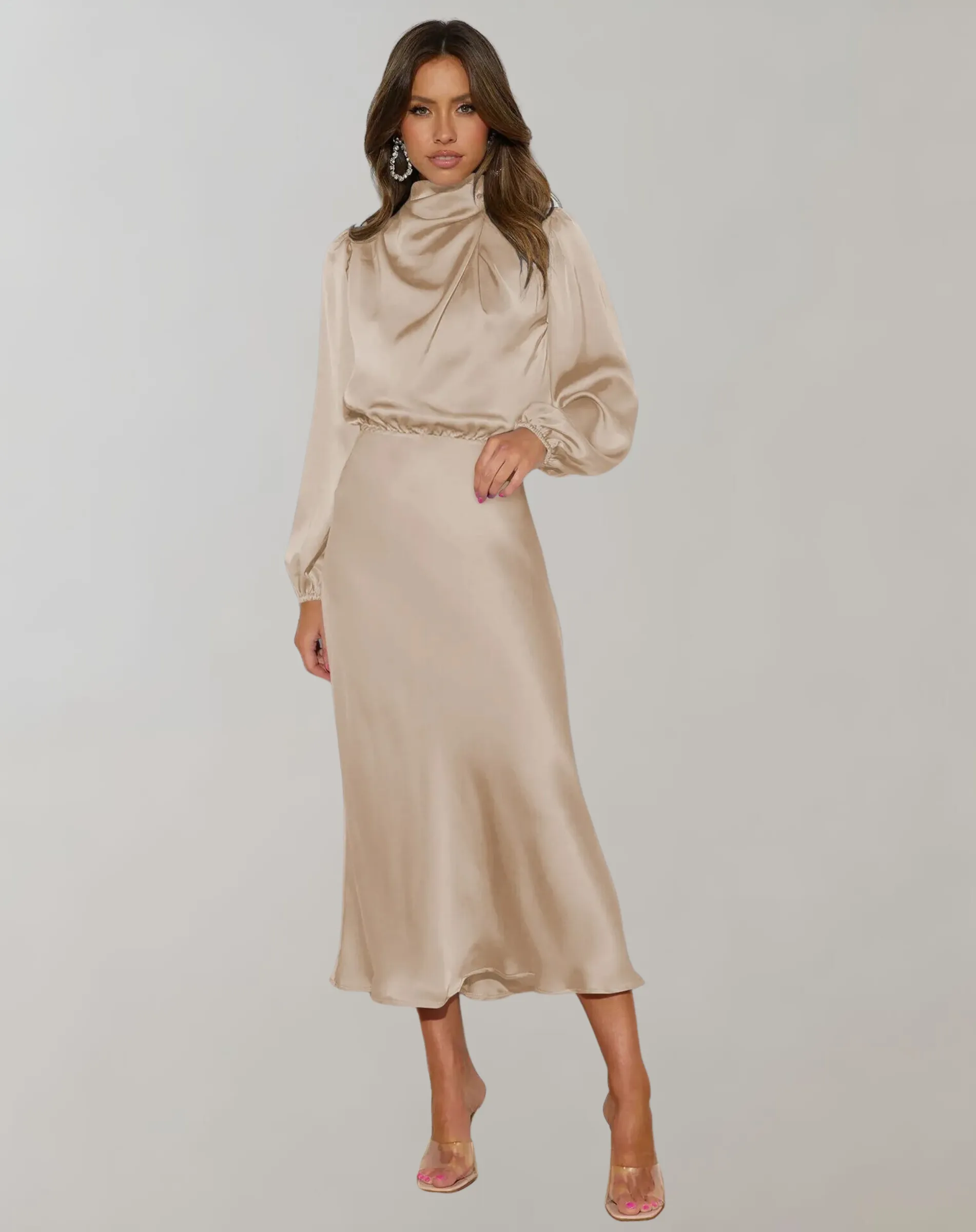 Vallory™ - Chic Long Sleeve Dress