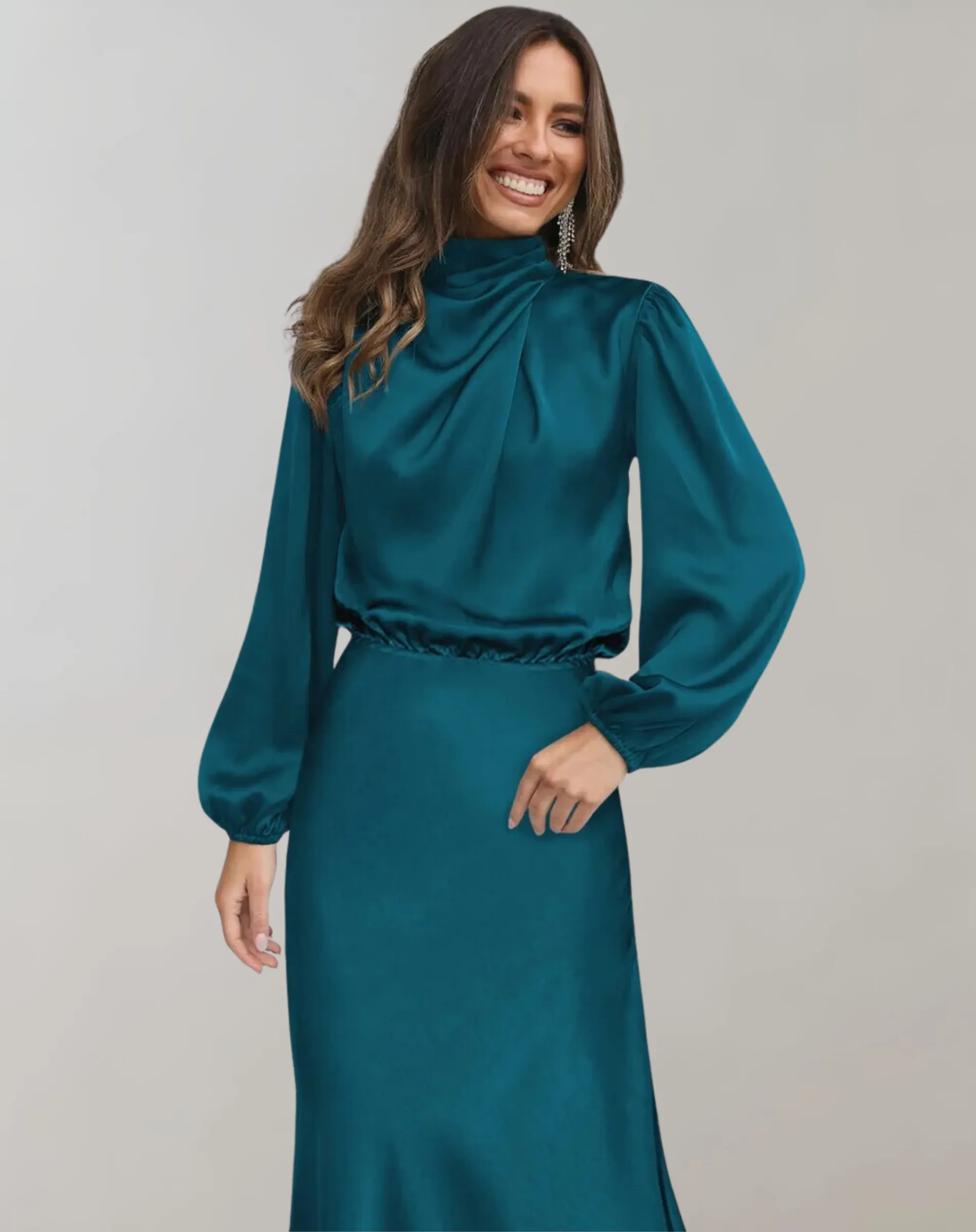 Vallory™ - Chic Long Sleeve Dress
