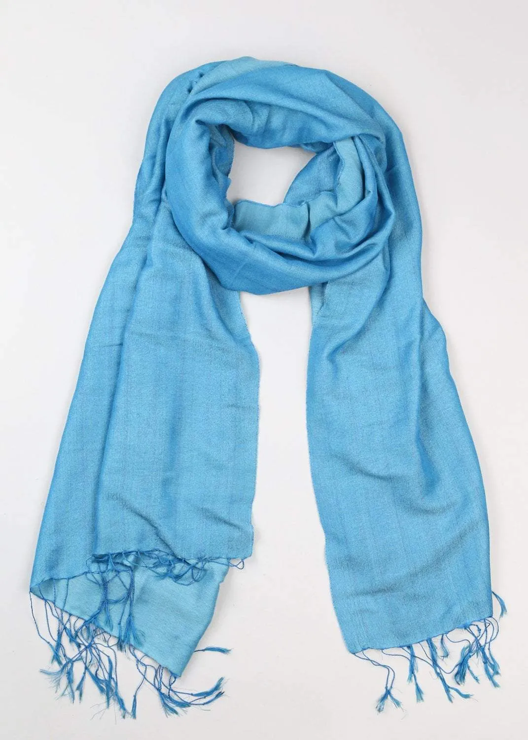 Water Pashmina Scarf in Beautiful Blue