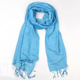 Water Pashmina Scarf in Beautiful Blue