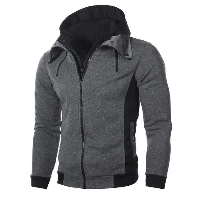 Waterproof and Windproof Warm Lightweight Hooded Male Sportswear Coat