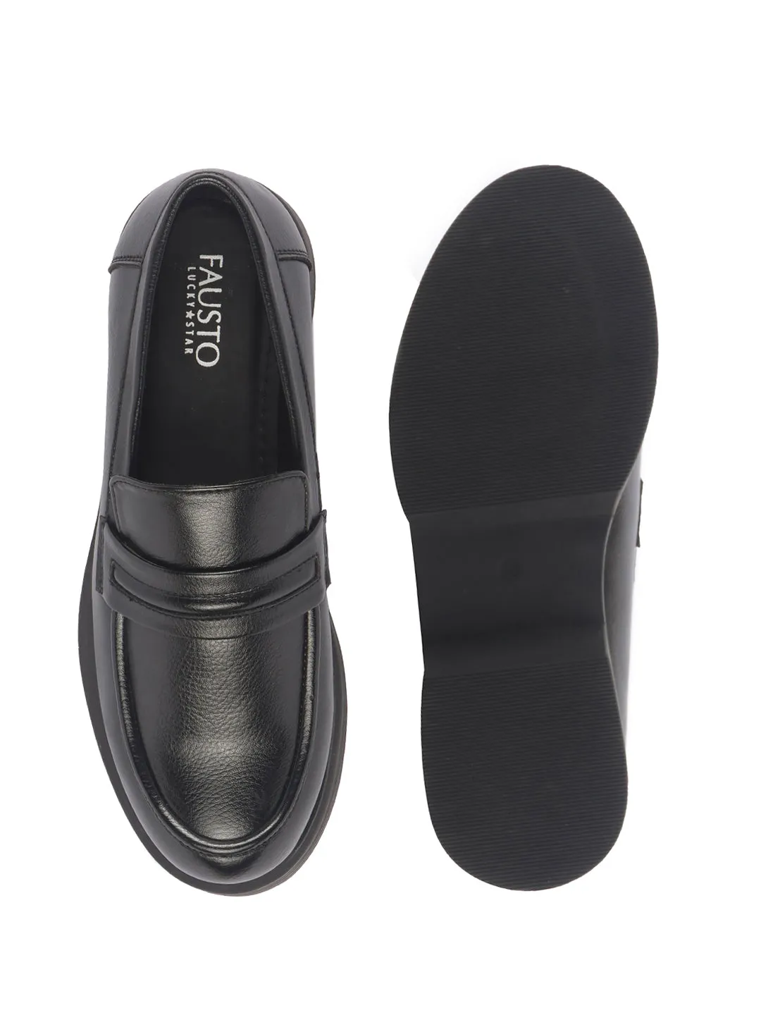 Women Black Height Enhancer Formal Office Classic Slip On Shoes|Office Meeting Slip On Shoe|Memory Cushioned Footbed
