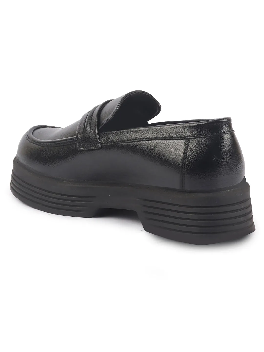 Women Black Height Enhancer Formal Office Classic Slip On Shoes|Office Meeting Slip On Shoe|Memory Cushioned Footbed