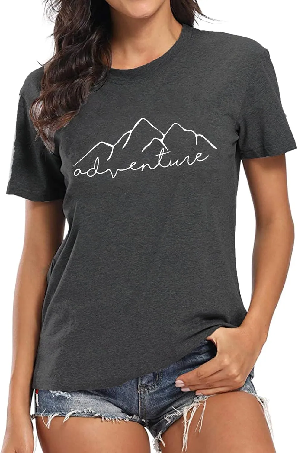 Women Mountain Adventure Workout Tanks Hiking Camping Graphic Athletic Sleeveless Funny Tee Tops