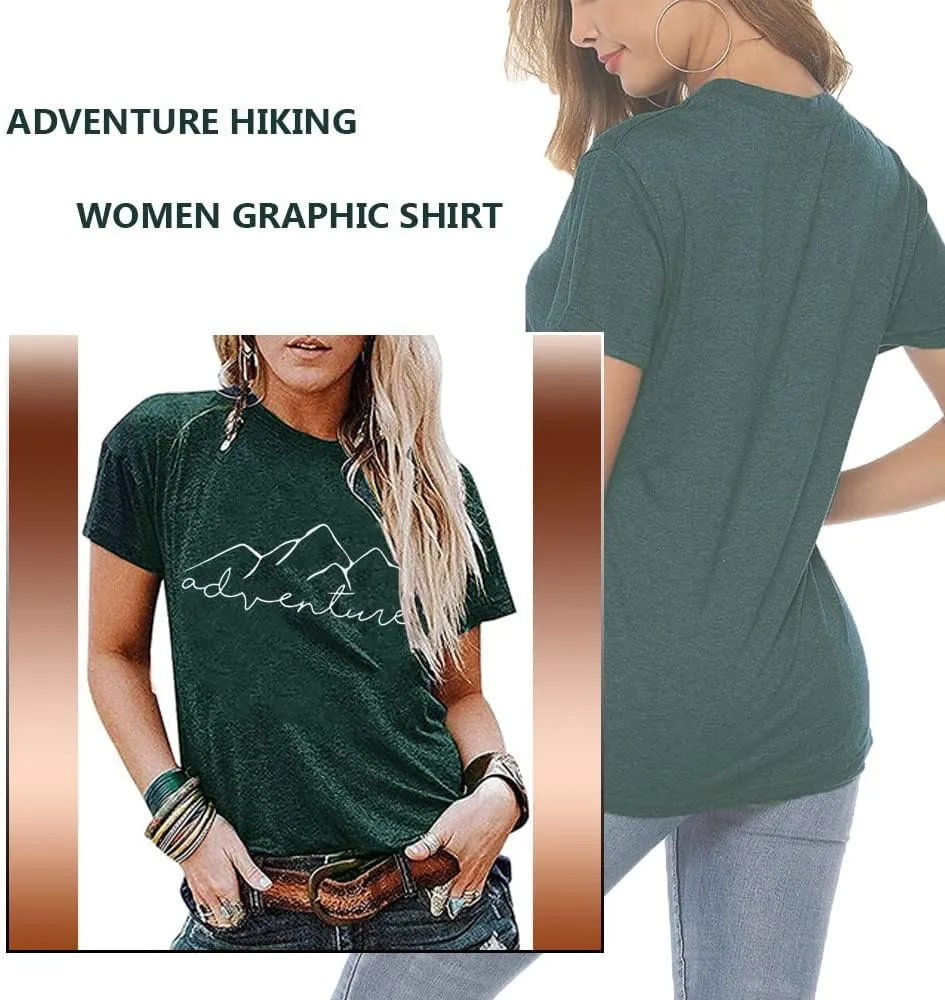 Women Mountain Adventure Workout Tanks Hiking Camping Graphic Athletic Sleeveless Funny Tee Tops