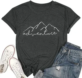 Women Mountain Adventure Workout Tanks Hiking Camping Graphic Athletic Sleeveless Funny Tee Tops