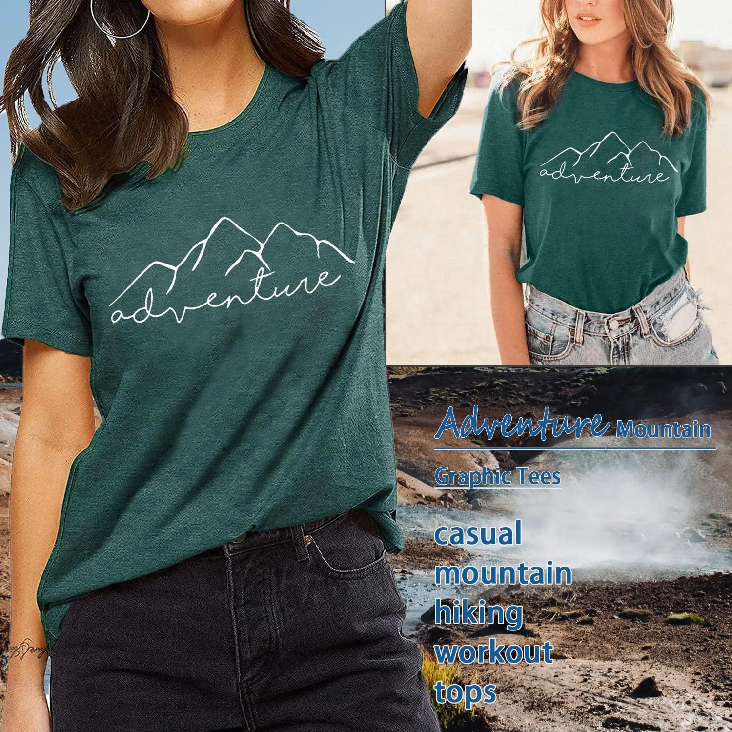 Women Mountain Adventure Workout Tanks Hiking Camping Graphic Athletic Sleeveless Funny Tee Tops