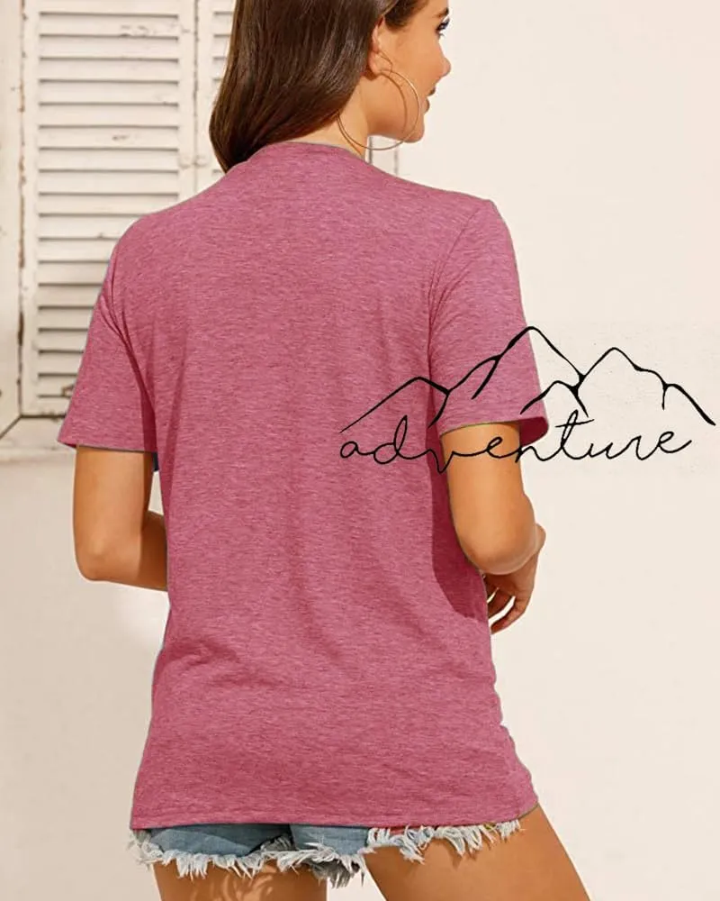 Women Mountain Adventure Workout Tanks Hiking Camping Graphic Athletic Sleeveless Funny Tee Tops