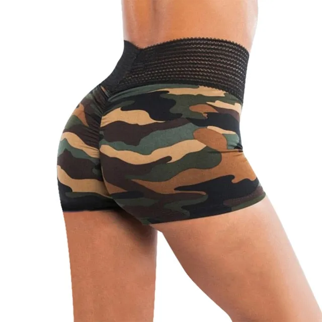 Women Sport Camo Running Shorts