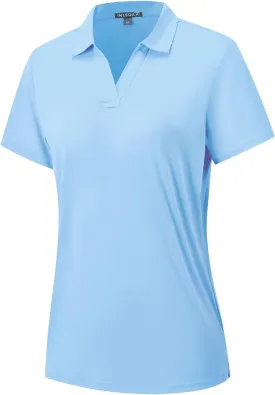 Women's Polo Shirts Short Sleeve Quick Dry UPF 50  Sun Protection Business Casual Collared Shirt Tennis Golf Shirt Work Tops